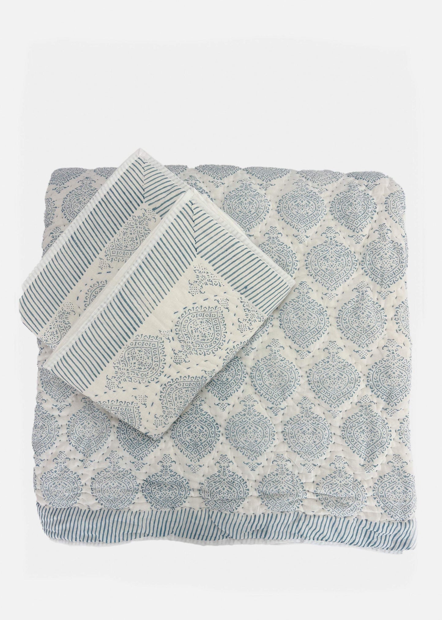 Blue and Cream Quilt