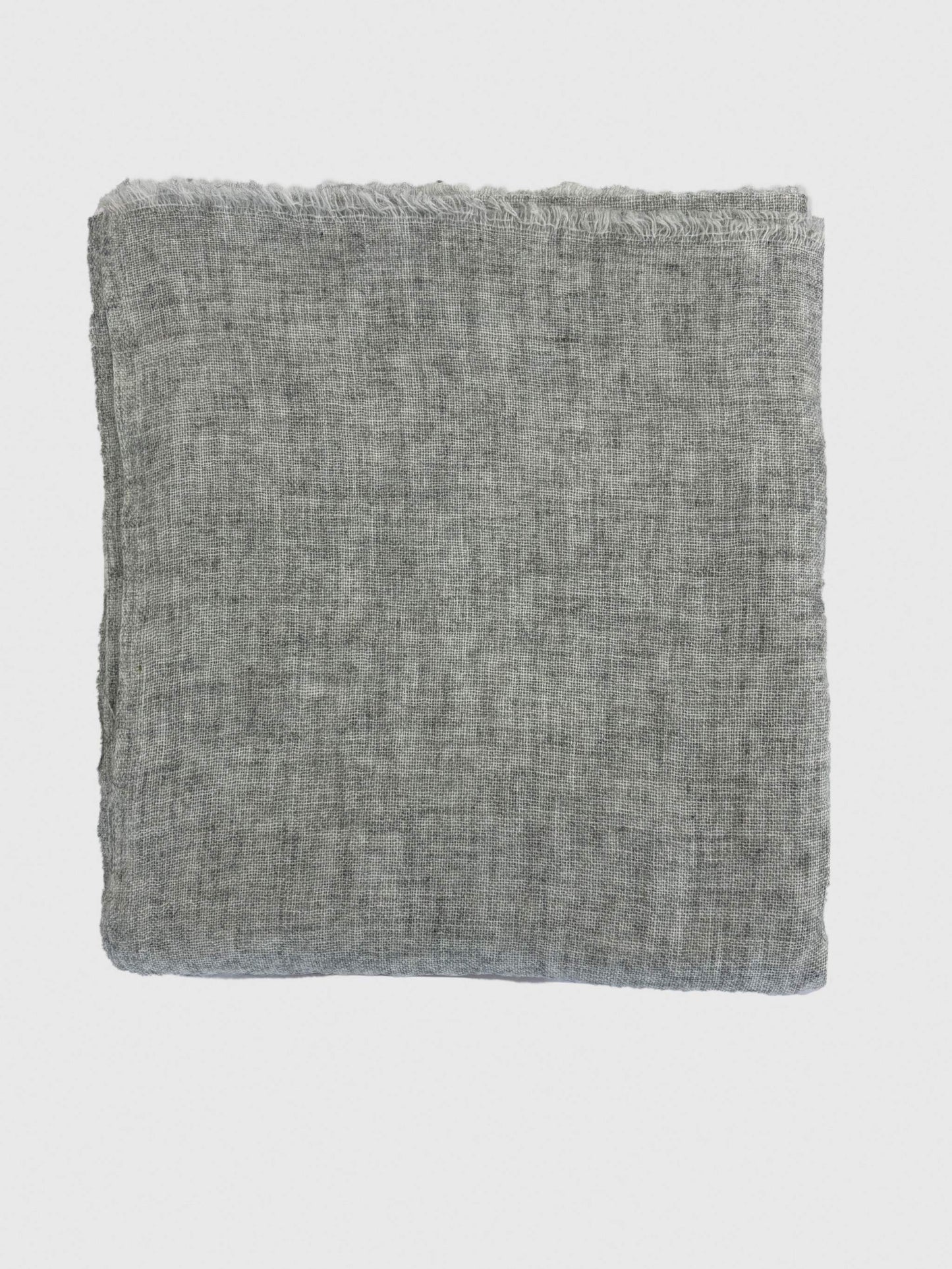 Merino Wool Shawl in Light Grey