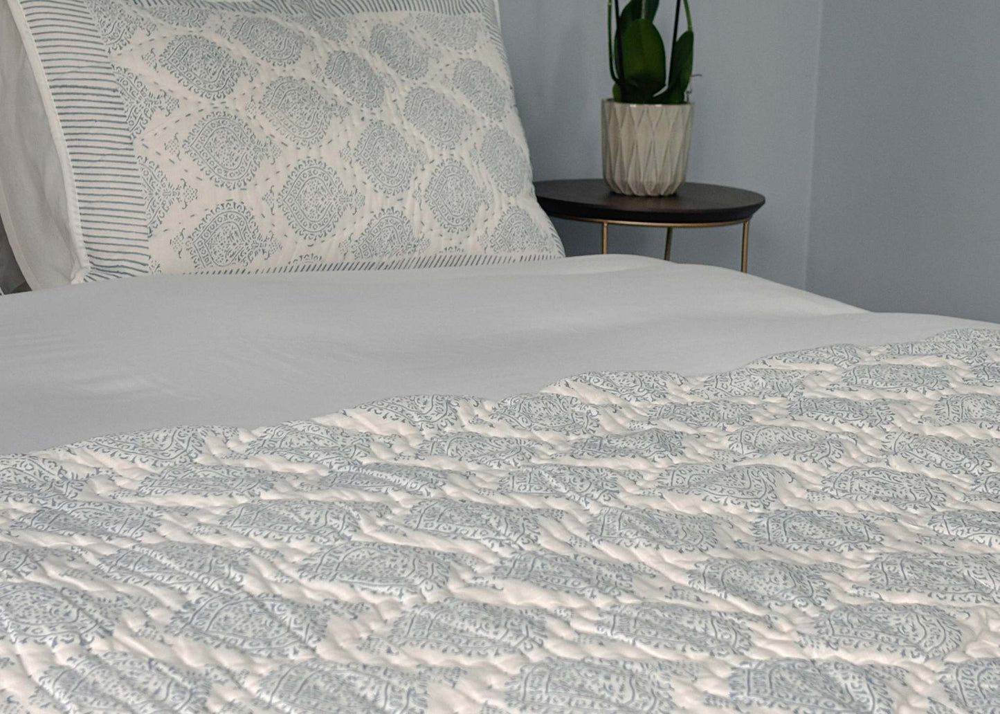Blue and Cream Quilt