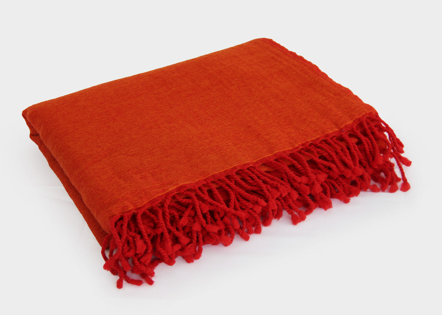 Burnt Orange 100% Merino Wool Throw