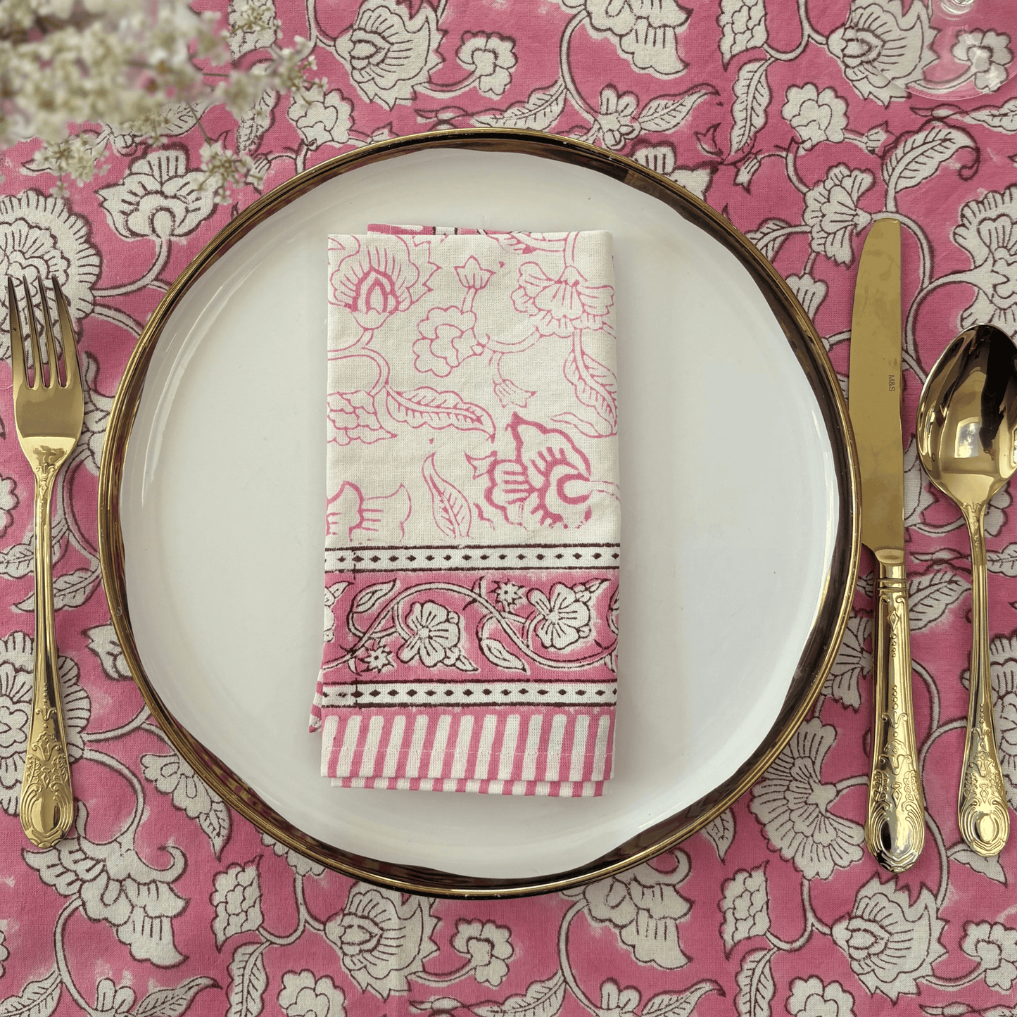 Pink Print Napkin