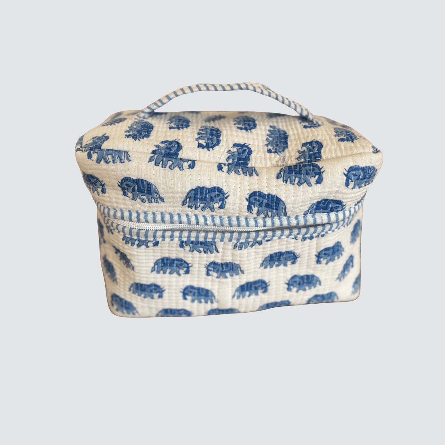 Hand Block Printed Elephant Wash Bags