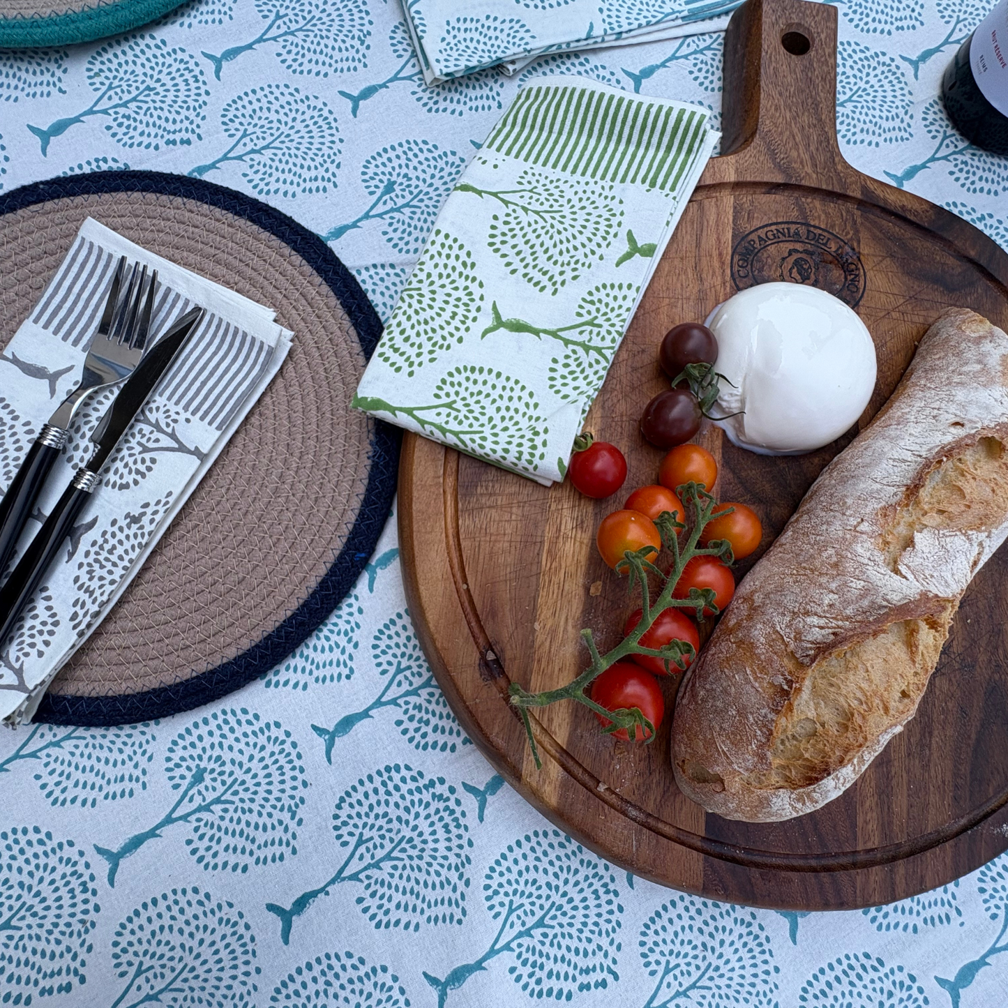 Block Printed Tablecloth