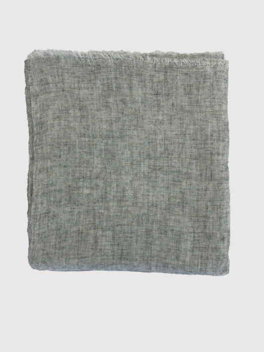 Light Grey 100% Merino Wool Shawl