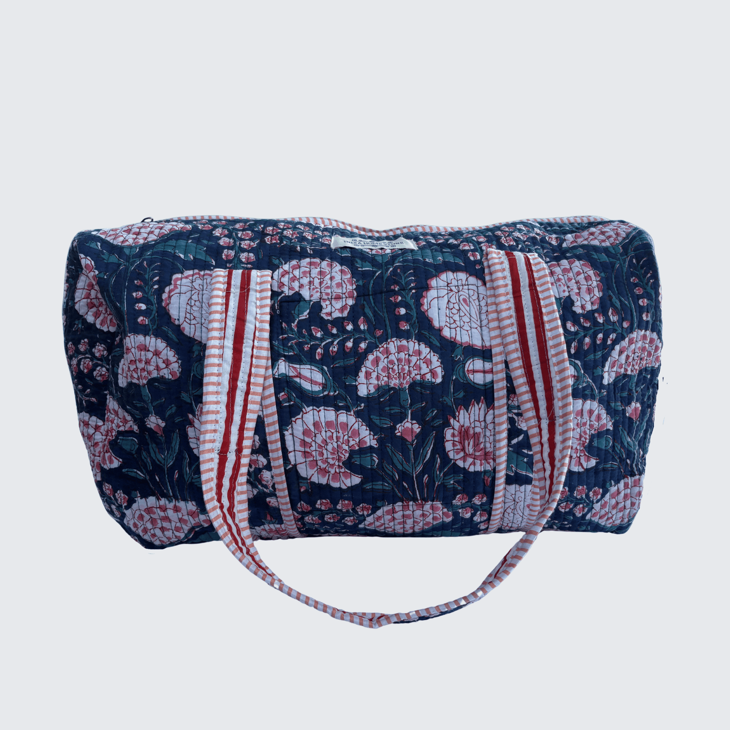 Indigo Hand Block Printed Weekend Bag